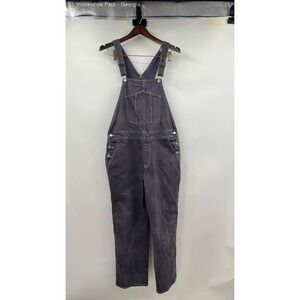 Old Navy Over-Dyed Overalls Women's Size 12 Blue Striped Casual